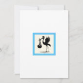 Invitation Teddy Bear et Baby Blocks Baby shower garçon (Dos)