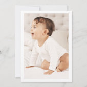 Invitation Teddy Bear Face - 1er Anniversaire Photo (Dos)