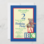 Invitation Teddy Bear fête d'anniversaire (Devant)