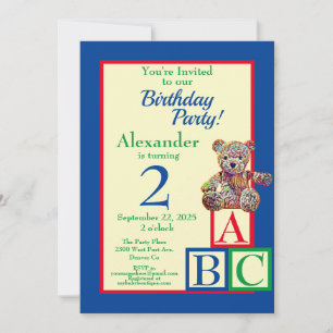 Invitation Teddy Bear fête d'anniversaire