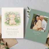 Invitation Teddy Bear Garden Baby shower classique