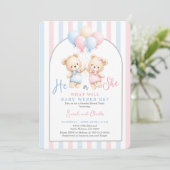 Invitation Teddy Bear Gender Reveal  (Debout devant)