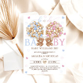 Invitation Teddy Bear Genre Révéler mignon