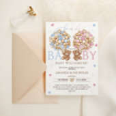 Invitation Teddy Bear Genre Révéler mignon