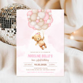 Invitation Teddy Bear Girl 1er Beary Premier anniversaire