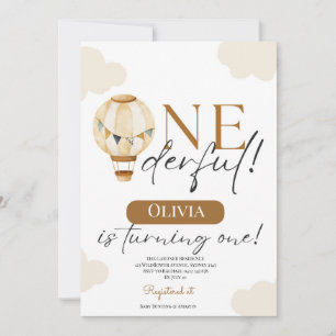 Invitation Teddy Bear Girl Baby pastel 1er anniversaire