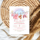 Invitation Teddy Bear Girl Baby shower Party