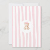 Invitation Teddy Bear Girls Pink Bow Baby Shower (Dos)