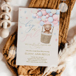 Invitation Teddy Bear Hot Air Balloon Sexe Revevela Party<br><div class="desc">Teddy Bear Hot Air Balloon Genre RevezParty Invitation Tous les modèles sont © PIXEL PERFECTION PARTY LTD</div>