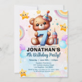 Invitation Teddy Bear Kids Birthday 7 (Devant)