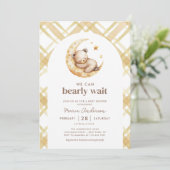 Invitation Teddy Bear Lune Baby shower neutre pour les femmes (Debout devant)