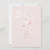 Invitation Teddy Bear Moderne Boho Girl Baby shower (Dos)