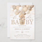 Invitation Teddy Bear Neutral Genre Reveal (Devant)