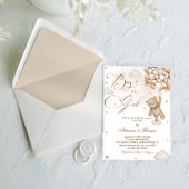 Invitation Teddy Bear Neutral Genre Reveal