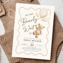 Teddy Bear Nous Pouvons Attendre Baby shower