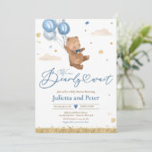 Invitation Teddy Bear Nous pouvons attendre prématurément Bab (Debout devant)