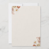 Invitation Teddy Bear On Peut Attendre Le Baby shower Boho (Dos)