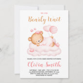 Invitation Teddy Bear On Peut Attendre Un Baby shower De Fill (Devant)
