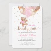 Invitation Teddy Bear On Peut Attendre Un Baby shower De Fill (Devant)