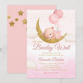 Invitation Teddy Bear On Peut Attendre Un Baby shower De Fill (Devant / Derrière)