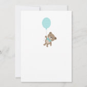 Invitation Teddy Bear On Peut Attendre Un Garçon Baby shower (Dos)
