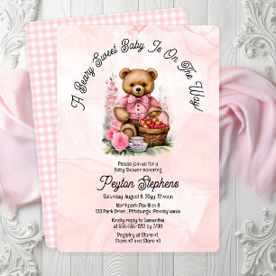 Invitation Teddy Bear Picnic Beary Baby shower sucré