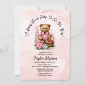 Invitation Teddy Bear Picnic Beary Baby shower sucré (Devant)
