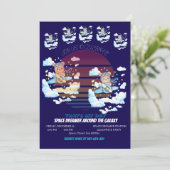 Invitation Teddy Bear Pilot Airplane Art (Debout devant)