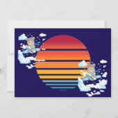 Invitation Teddy Bear Pilot Airplane Art (Dos)