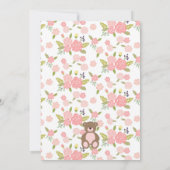 Invitation Teddy Bear Pique-nique Anniversaire Fête Invitatio (Dos)