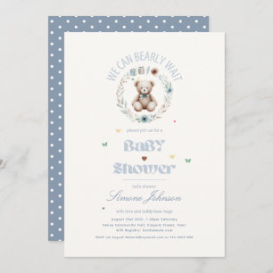 Invitation Teddy Bear Pique-nique Boho Baby shower Garçons à