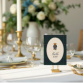 Invitation Teddy Bear Polo Baby Shower Table Number Card