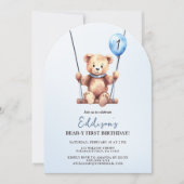 Invitation Teddy Bear Premier anniversaire (Devant)
