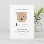 Invitation Teddy Bear Premier anniversaire (Debout devant)