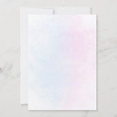 Invitation Teddy Bear Rose Bleu Révélation de genre (Dos)