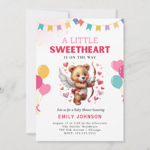 Invitation Teddy Bear Sweetheart Baby shower