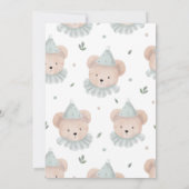 Invitation Teddy Bear Thème Premier Anniversaire (Dos)