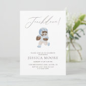 Invitation Teddy bear Touchdown Football Baby Shower (Debout devant)