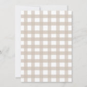 Invitation Teddy Neutral Gingham Bearly Wait Bow Baby Shower (Dos)