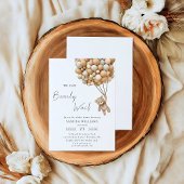 Invitation Teddy On Peut Bearly Wait Baby shower