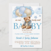 Invitation Teddy ours baby shower bearly attend mignonette te (Devant)