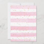 Invitation Teddy ours Baby shower fille (Dos)