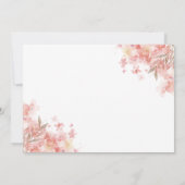 Invitation Teddy Polar Ours rose Balloon Baby shower fille (Dos)