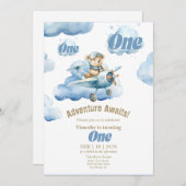 Invitation Teddy's Sky-High Première Aventure d'anniversaire (Devant / Derrière)