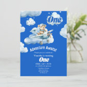 Invitation Teddy's Sky Safari : 1er Anniversaire Expédition (Debout devant)