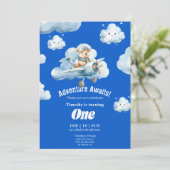 Invitation Teddy's Sky Safari : 1er Anniversaire Expédition (Debout devant)