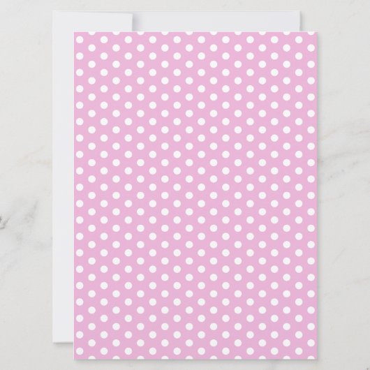 Invitation Teddysage pour Baby Shower Rose points de poker (Dos)