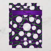 Invitation tee - shirts de golf de nom personnalisé (Devant / Derrière)