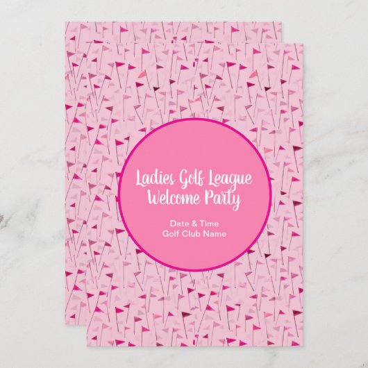 Invitation Tee Time Celebration – League Party Invite (Devant / Derrière)