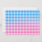 Invitation Tee Up Blue ou Rose Golf Baby shower de révélation (Dos)